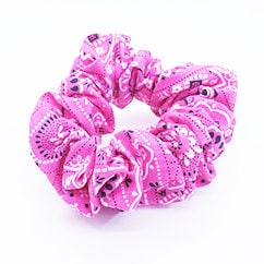 Women's Pink Bandana Scrunchie