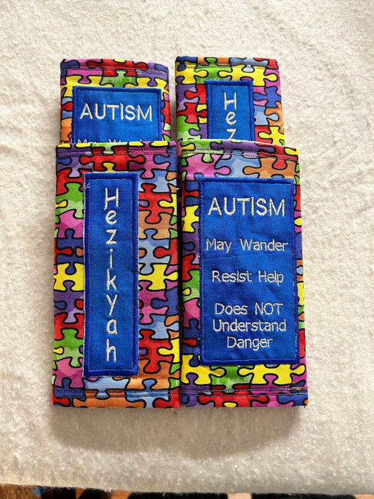 Personalized Seatbelt Covers for Autistic Kids