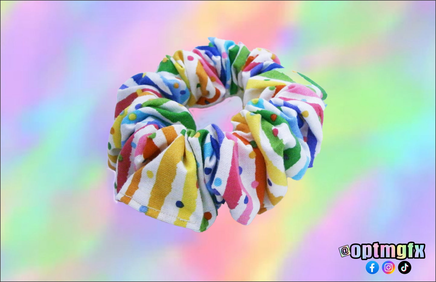 Rainbow Scrunchie