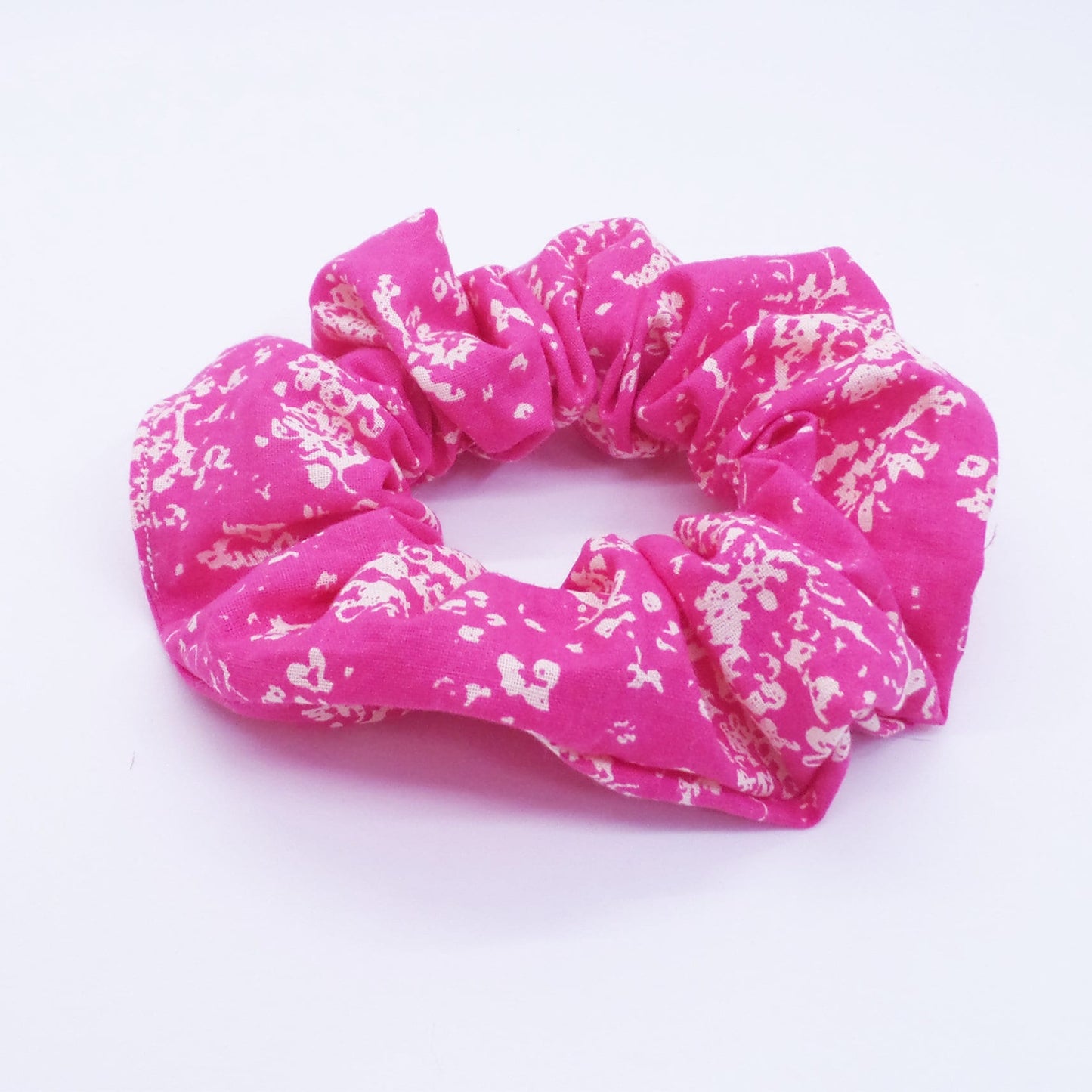 Pink Floral Scrunchie